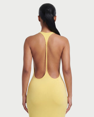 HIYABEL Open Back Halter Bodycon Maxi Dress