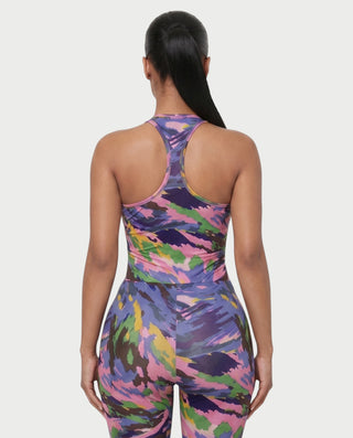 KEILANI Abstract Racerback Bodysuit & Capri Pants Set