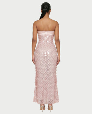 ABEL Teardrop Sequin Lace Overlay Maxi Dress