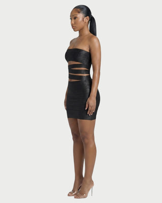 MOVA Strapless Cutout Bandage Mini Dress