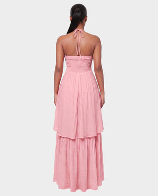 ELIORA Halter Cutout Top & Tiered Skirt Set
