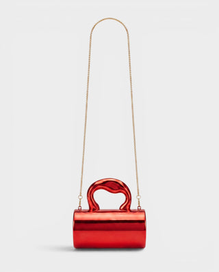 CYRELLE Metallic Cylindrical Clutch Bag
