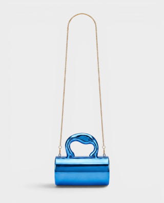 CYRELLE Metallic Cylindrical Clutch Bag