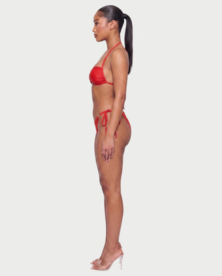 MAELYS Ring Front Halter Bikini Set