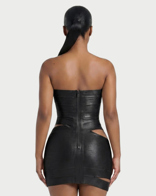 MOVA Strapless Cutout Bandage Mini Dress