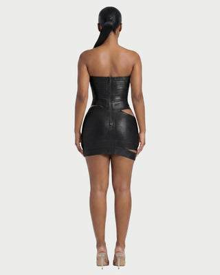 MOVA Strapless Cutout Bandage Mini Dress