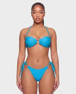 MAELYS Ring Front Halter Bikini Set