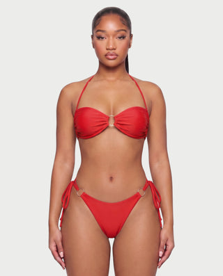 MAELYS Ring Front Halter Bikini Set