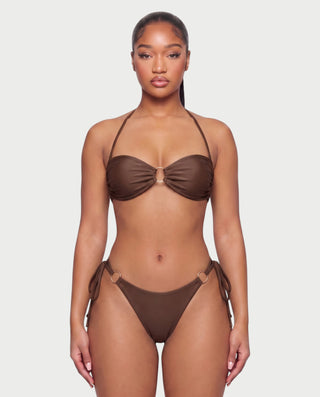 MAELYS Ring Front Halter Bikini Set