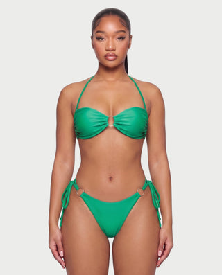 MAELYS Ring Front Halter Bikini Set