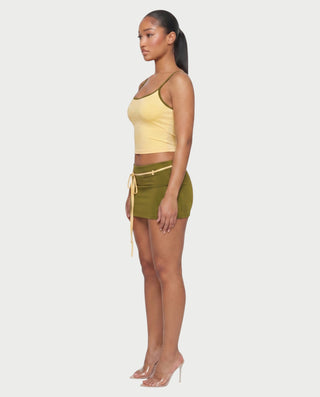 ZELINA Contrast Trim Cami Top & Mini Skirt Set