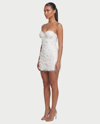 LOISE Floral Sequin Strapless Mini Dress