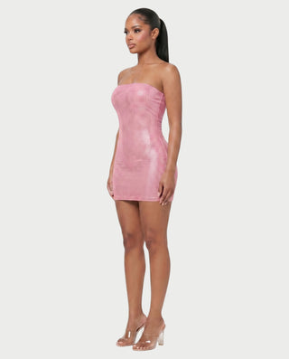 KELSEY Rhinestone Strapless Mini Dress