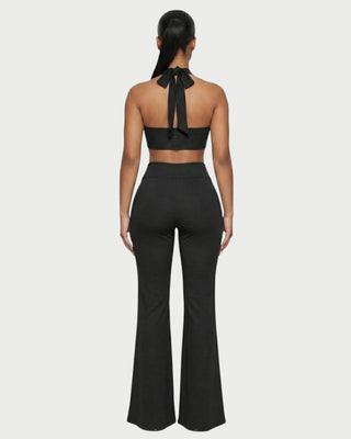 NAYELI Conjunto de top y pantalón con hebilla en forma de corazón