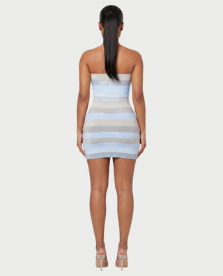 AILA Bandeau Waist-Cutout Bandage Mini Dress