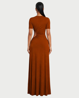 NORMINA Cutout High-Slit Bodycon Maxi Dress