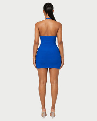 JASIRI Deep Plunge Bandage Bodycon Mini Dress
