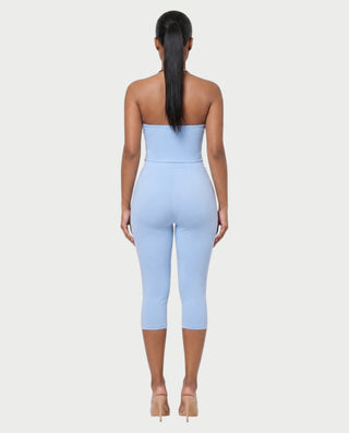 ALORNA Metal Ring Halter Top & Capri Pants Set