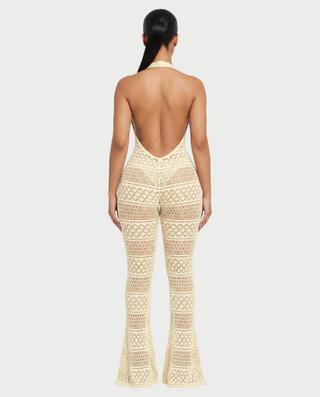 SARI Patterned Flare Jumpsuit
