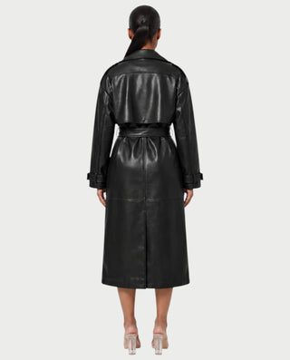Gabardina de piel sintética PAMOLA