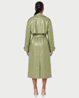 Gabardina de piel sintética PAMOLA