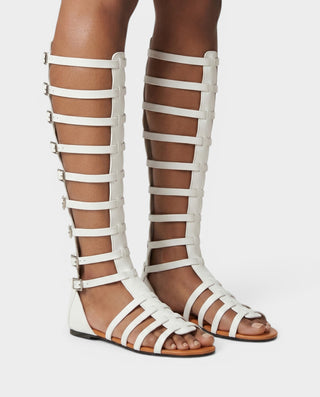 RAKINA Strappy Gladiator Knee-High Flat Sandals
