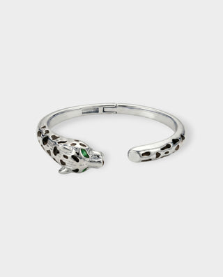 Leopard Hinged Cuff Bracelet