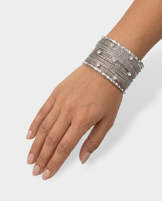 Wire-Wrap Crystal Stud Bracelet