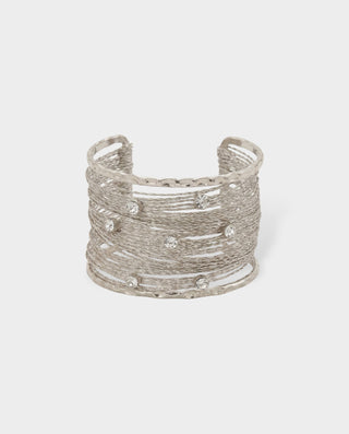Wire-Wrap Crystal Stud Bracelet