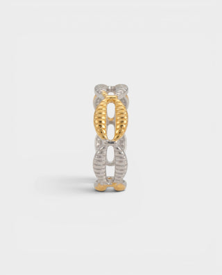 Dual-Tone Shell Wrap Ring