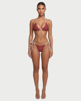FINLEY Tie-Side Polka Dot Bikini Set