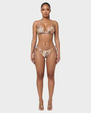 YIRANA Bikini & Mesh Long Sleeve Cover-Up Three-Piece Set