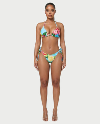 YIRANA Bikini & Mesh Long Sleeve Cover-Up Three-Piece Set