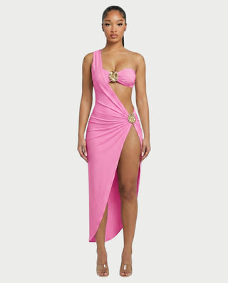 VIRANA Bandeau Bikini & Draped Cover-Up Three-Piece Set