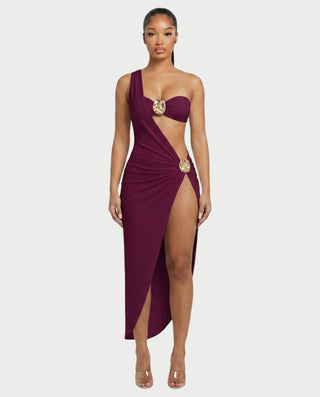 VIRANA Bandeau Bikini & Draped Cover-Up Three-Piece Set
