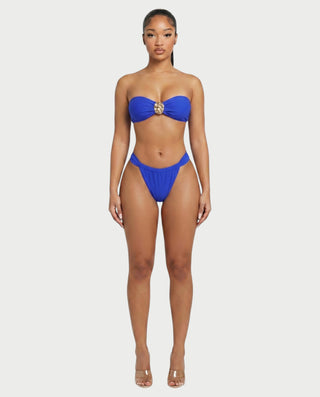 VIRANA Bandeau Bikini & Draped Cover-Up Three-Piece Set