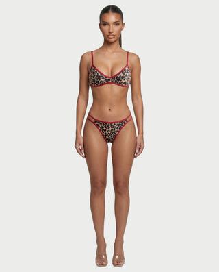 SANY Two-Piece Strappy Leopard Bikini Set