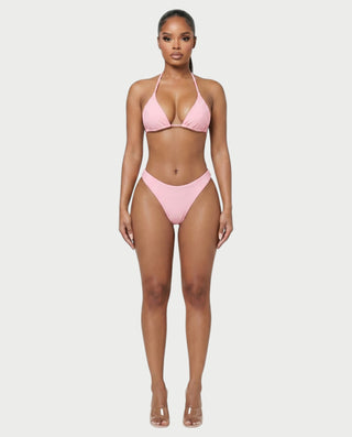 AMELLA Bikini & Shimmery Cover-Up Dress Three-Piece Set