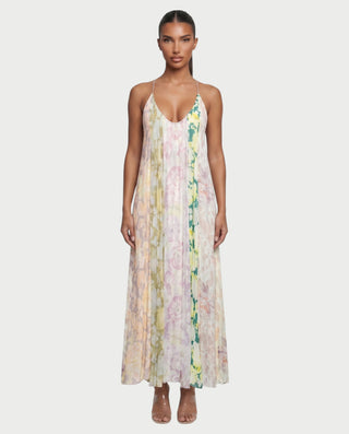 CONNIE Floral Print Halter Maxi Dress