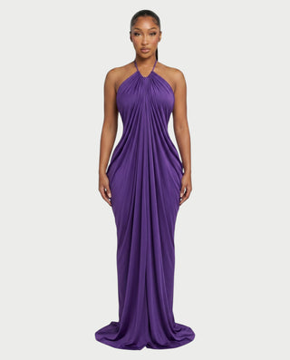 LUREA Draped Flowy Maxi Dress