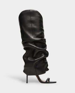 SORVAIN Slouchy Open-Toe Stiletto Boots
