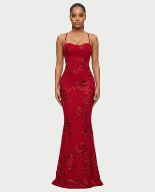 Vestido largo plisado con degradado LIVIANA