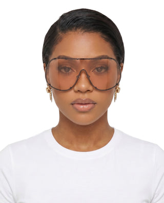 Oversized Rimless Visor Sunglasses