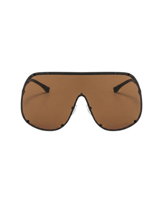 Oversized Rimless Visor Sunglasses