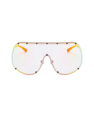 Oversized Rimless Visor Sunglasses