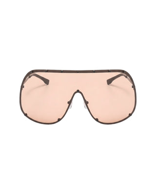 Oversized Rimless Visor Sunglasses