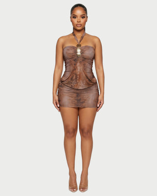 HARISSA Halter Neck Mini Dress