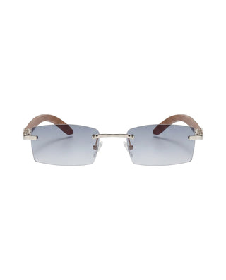 Wooden Rimless Sunglasses