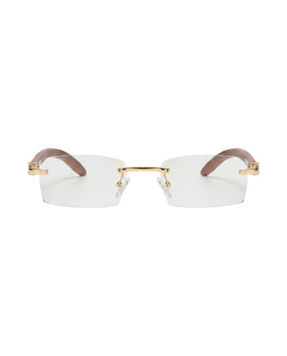 Wooden Rimless Sunglasses