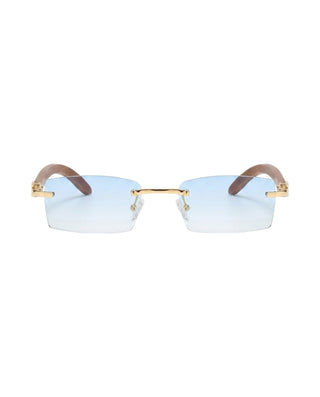 Wooden Rimless Sunglasses
